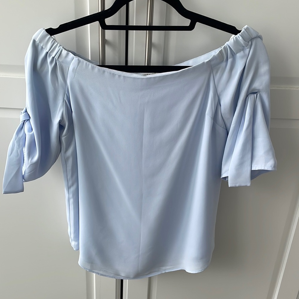 Babaton Blue Blouse xxs